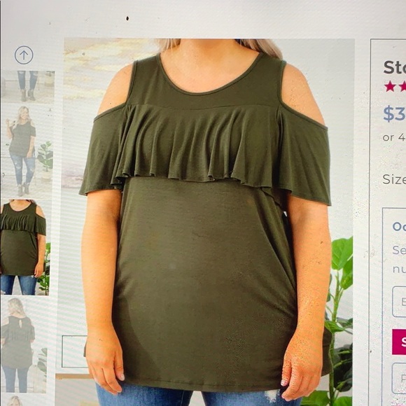 B.E. Stage COLD SHOULDER TOP - Picture 4 of 5